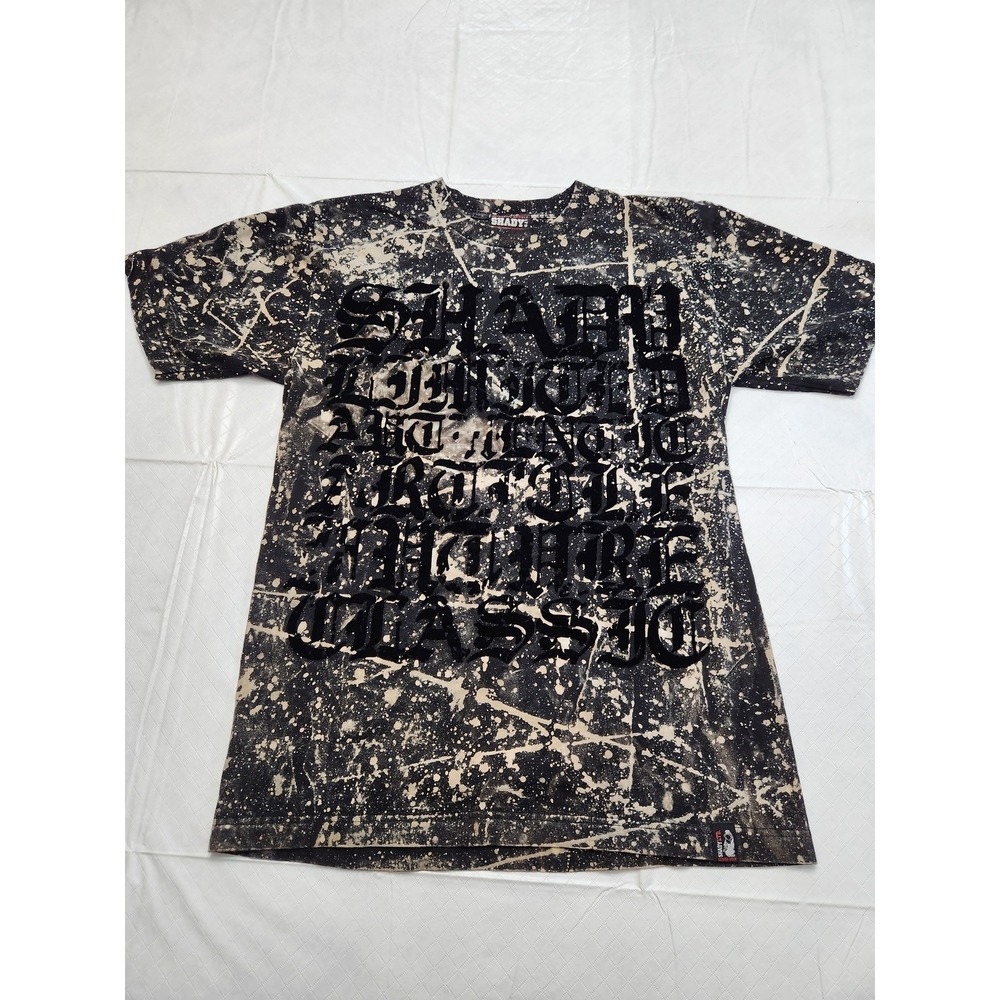 Shady LTD Shirt Mens Small Black Bleach Splatter Graphic Classic Hip Hop Eminem